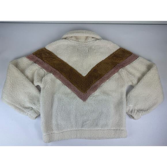 Abercrombie and Fitch Size XS Nordic Fleece Kangaroo Chevron Coat Zip Oversized - Picture 9 of 9